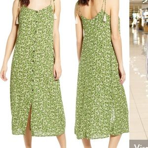 All In Favor floral midi dress with front buttons